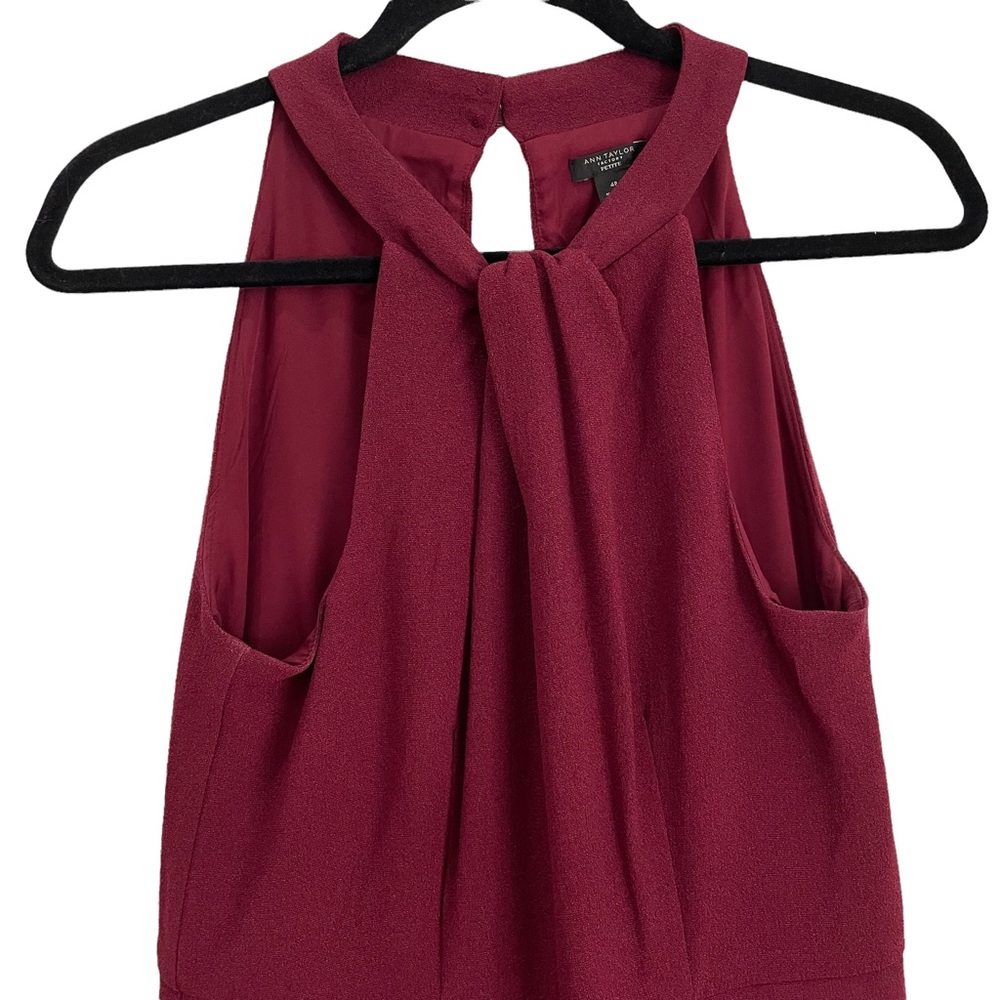 Maroon romper - Ann Taylor - Worn once, size 4 Petite